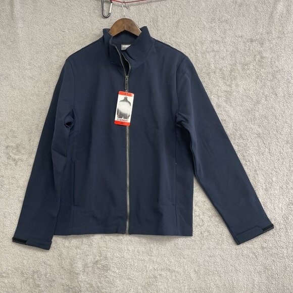 NEW 32 Degrees Heat Men's M Navy Full-Zip Jacket Polyester Lightweight Outerwear - Picture 2 of 9
